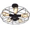 Black Metal 5-Light Farmhouse Retro Hanging Ceiling Light Vintage Industrial Fixture